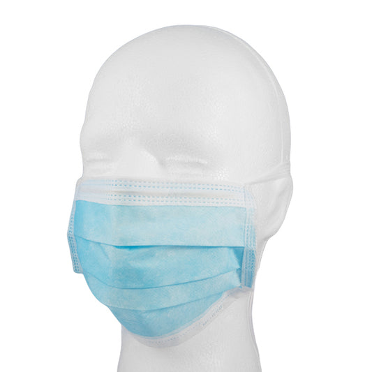 Chirurgisch masker met koordjes blauw 50 stuks | Medline