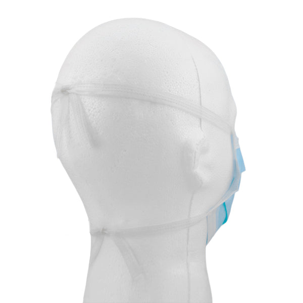Chirurgisch masker met koordjes blauw 50 stuks | Medline