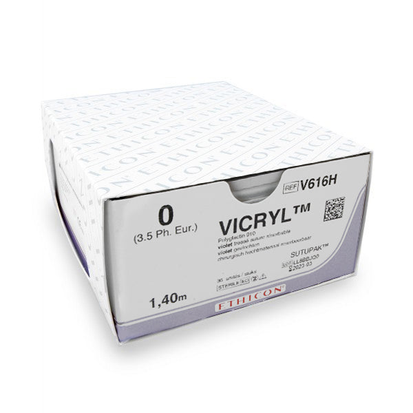 Hechtdraad Vicryl Plus (V616H, 0-0, sutopack) 36 stuks | Ethicon