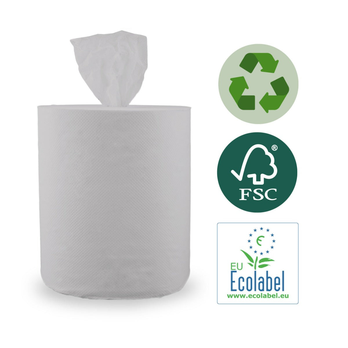 Vet's Choice Handdoekrol (Recycled) centerfeed midi 1 laags - 6 rollen
